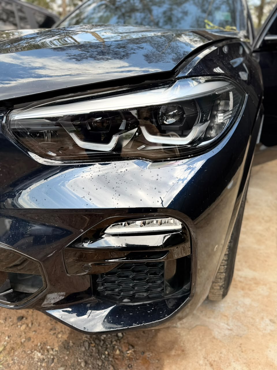 Wheel and brake caliper detail after refurbishment